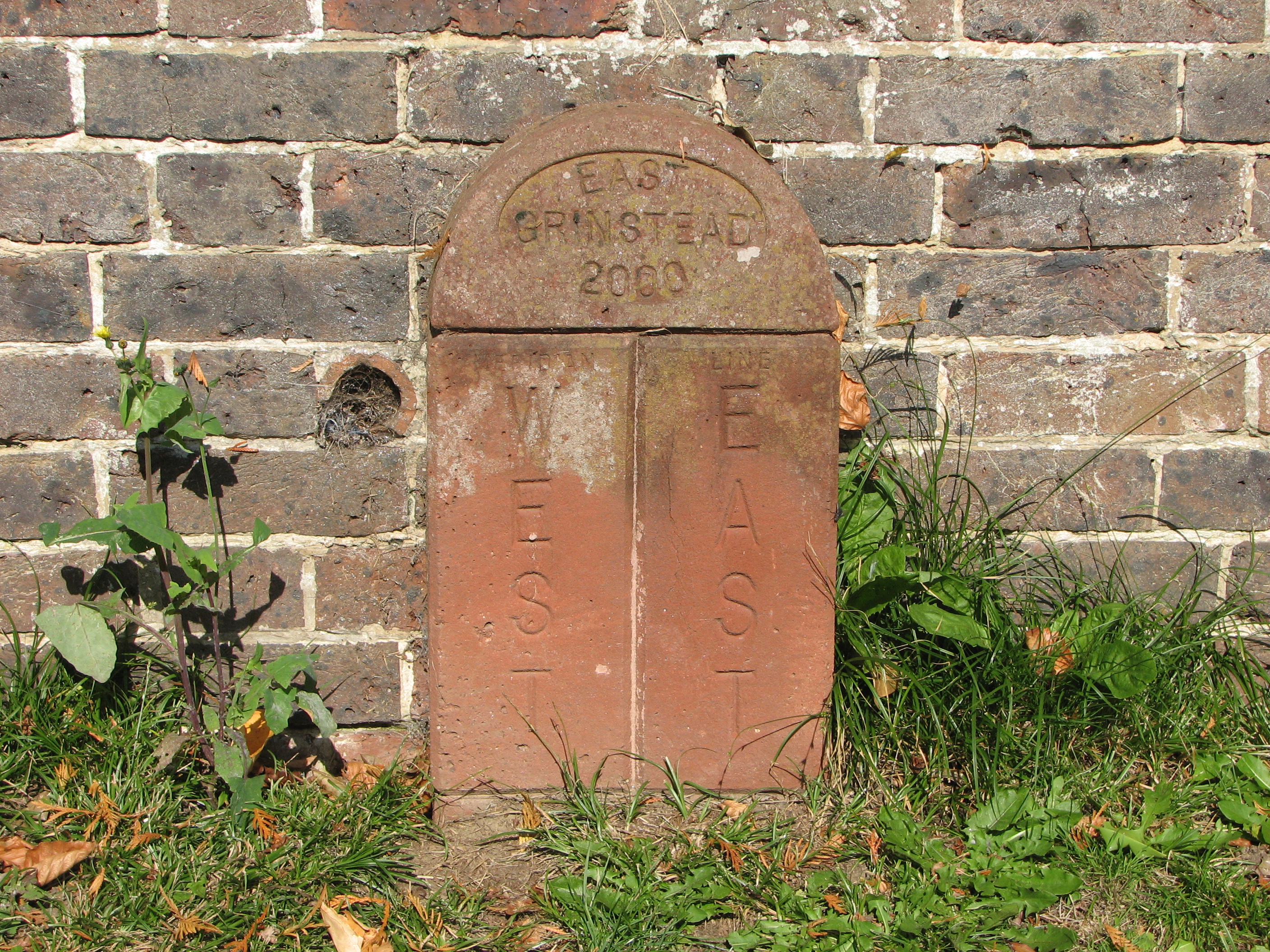 Greenwich Meridian Marker; England; West Sussex; East Grinstead